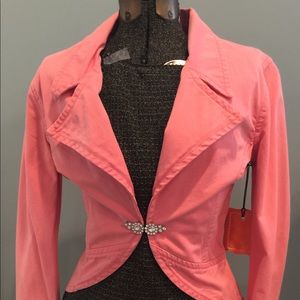 RARE Vintage crystal embellished jacket (flamingo)